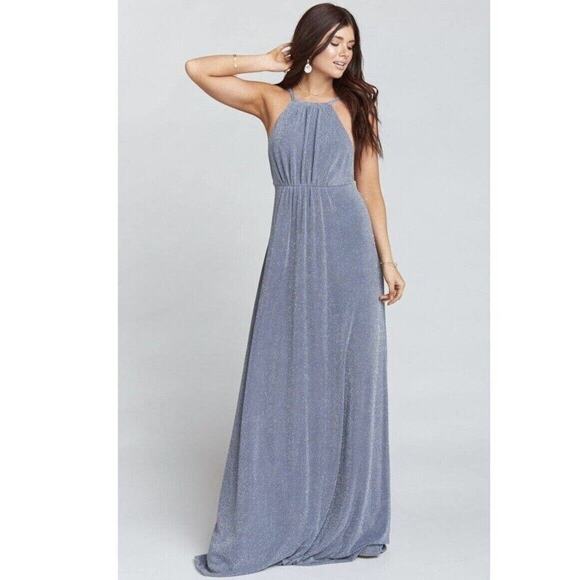 Show Me Your Mumu XS Amanda Maxi Dress Dancing Queen Shine Smoke NEW - Picture 1 of 11